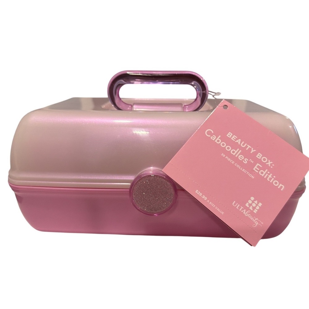 Ulta Beauty Caboodles Edition Pink Iridescent Makeup Case Organizer Empty NEW